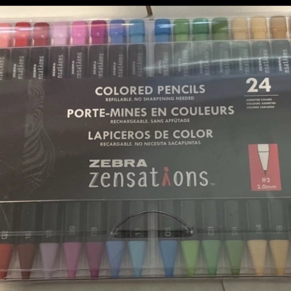 Zebra Zensations 24 mechanical colored pencils